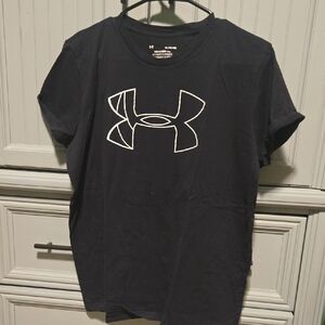 Under Armour Women's Black Tee with White Emblem